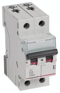 Legrand 403732 TX3 LS-Schalter D 3A 2-polig 6kA 400VAC 2TE