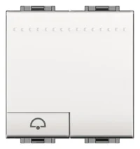 BTicino N4042M2N LivingLight Schließer- taster Axial 2M mit Wippe Glocke SL Weiß