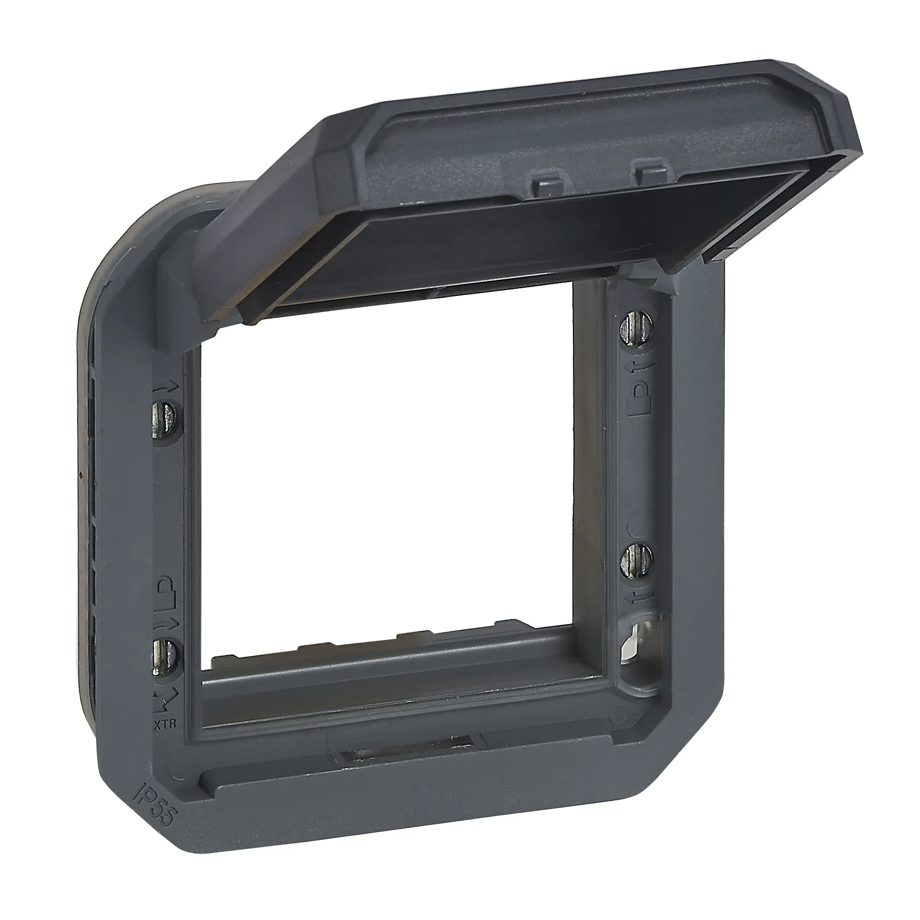 Legrand Legrand 069830L Plexo New Einsatz Mosaic Adapter mit Klappdeckel in der Anthrazit