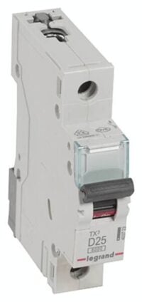 Legrand 403723 TX3 LS-Schalter D 25A 1-polig 6kA 230/400VAC 1TE