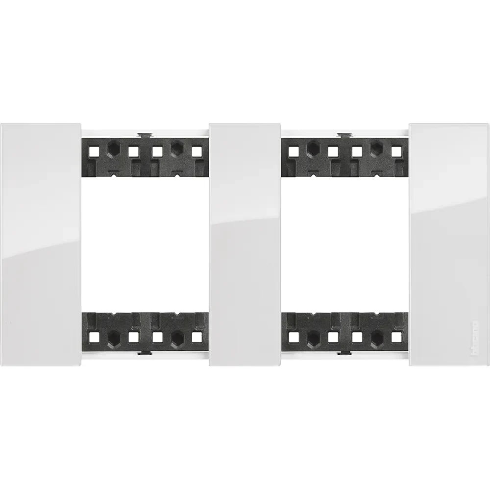 Legrand BTicino KA4802M2DW LivingNow Abdeck- rahmen 2x2-modulig in Farbausführung Ice