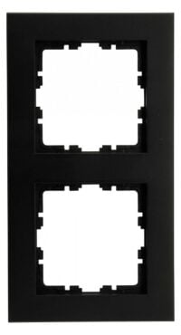 Kopp 406950000 HK07 PURE-Abdeckrahmen 2-fach Farbe:schwarz matt