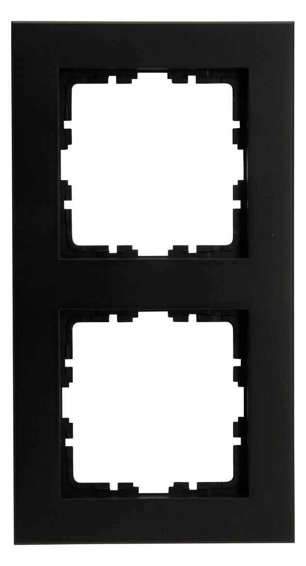 Kopp Kopp 406950000 HK07 PURE-Abdeckrahmen 2-fach Farbe:schwarz matt