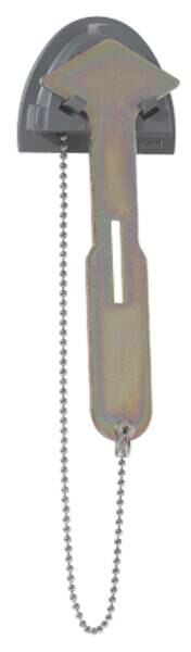 Legrand 038091 Hammer mit Kette und Wand- halterung zum Einschlagen der Scheibe