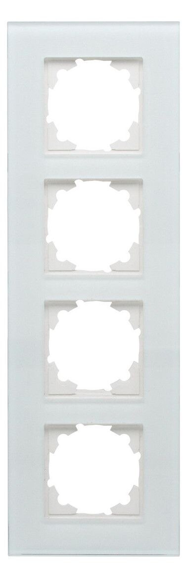 Kopp Kopp 406608004 HK07-4-fach Glas-Abdeckrahmen für senkrechte und waage Inst,