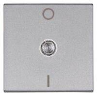 Kopp 491983002 HK07-Flächenwippe2-polig mit Linse Farbe:stahlfarben