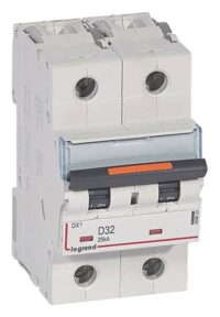 Legrand 409823 DX3 LS-Schalter D 32A 2-polig 25kA 400VAC 2TE
