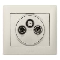 Legrand 771573 Abdeckung Antennen- Steckdose 3-Loch TV-R-SAT Galea perlmutt