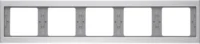 Berker Rahmen aluminium 5-fach waagerecht 13937003