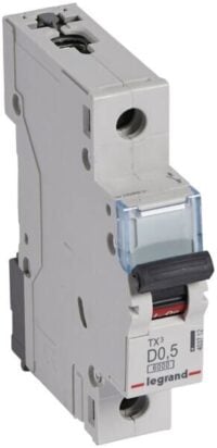 Legrand 403712 TX3 LS-Schalter D 0,5A 1-polig 6kA 230/400VAC 1TE
