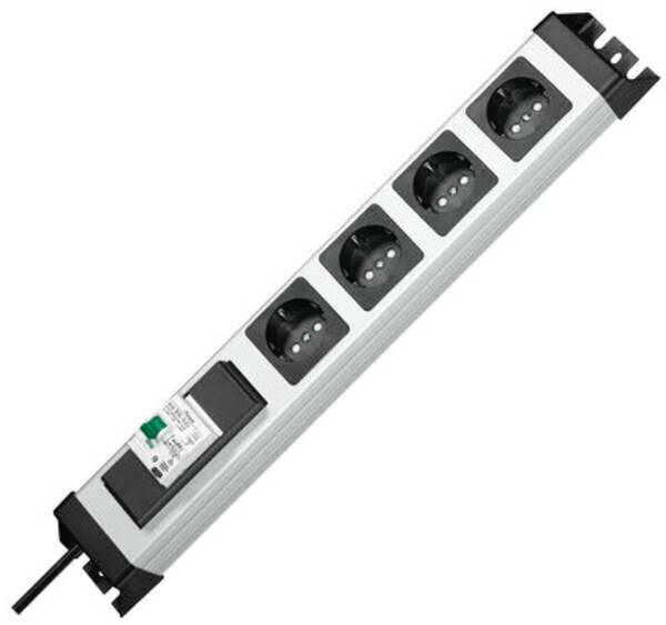 Kopp Kopp 228120012 Powerversal 4-fach mit FI/LS 16A 30mA 250V IP20 482,6x71x58,3 sil-schwarz
