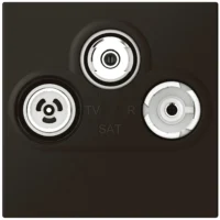 Legrand 079186L TV/R/SAT Einzeldose 2M für Kabel-/Satellitensignal Mosaic schwarz