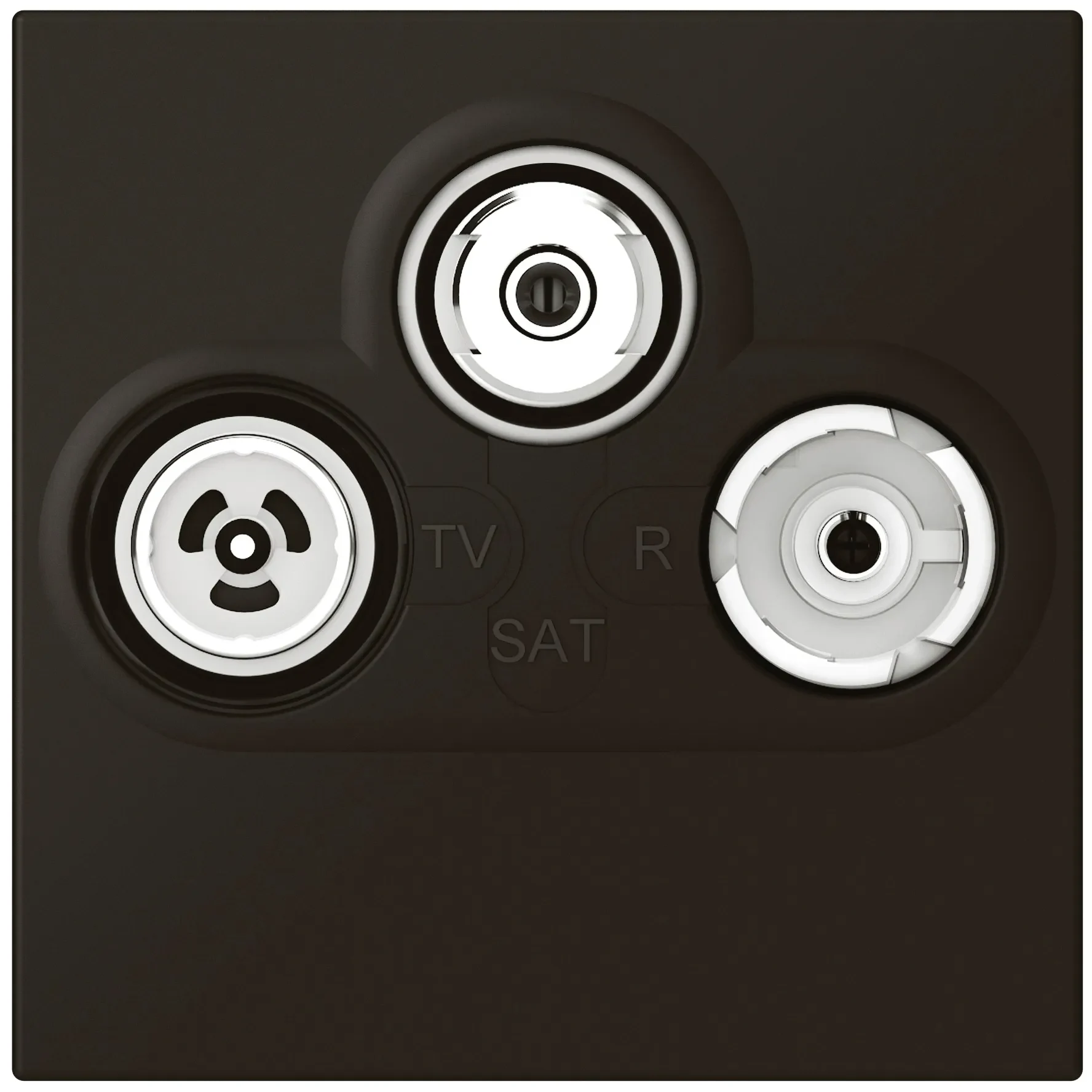 Legrand Legrand 079186L TV/R/SAT Einzeldose 2M für Kabel-/Satellitensignal Mosaic schwarz