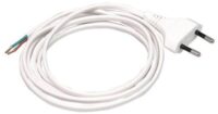 Kopp 140602094 Zuleitung 2m H 03 VVH2f 2x0,75qmm arktis-weiß