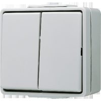 Jung 635 W Doppeltaster 2 Schließer 250V ~ Der Schutzgrad IP 44 ist