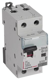 Legrand 411298 DX3 Fi/LS-Schalter C 25A 1P+N 10kA 30mA Typ A 230VAC 2TE