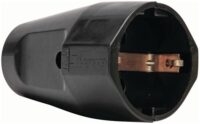 Kopp 182105009 Kunststoff-Schutzkontakt- schalenkuppl IP20 3x1,5qmm 16A 250V schwarz