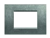 BTicino LNA4803NA LivingLight Abdeck- rahmen für Kompaktinstallation 3M Aluminium Natur