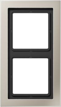 Jung Rahmen 2-fach Edelstahl waage/senkrecht ESD 2982