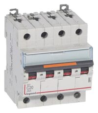 Legrand 409795 DX3 LS-Schalter C 20A 4-polig 25kA 400VAC 4TE
