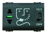 BTicino L4177 Steckdose für Rasierapparat 3M Anthrazit