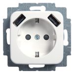 Busch-Jaeger SCHUKO-2x USB Steckdose 20 EUCB2USB-214