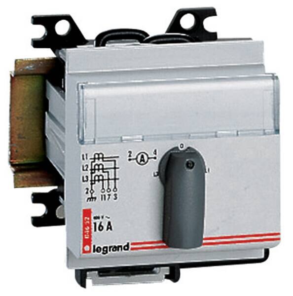Legrand Legrand 004652 Voltmeter-Umschalter 4-Stellungen 3-phasig Umschalter 3TE