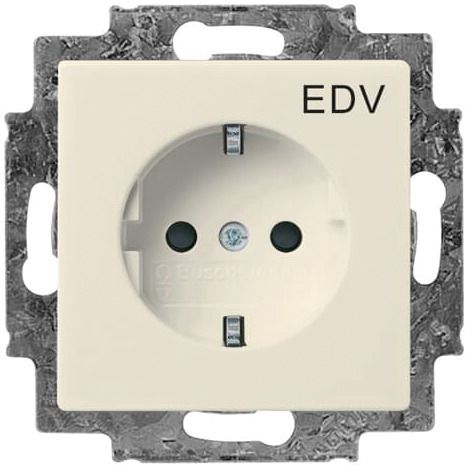 Busch-Jaeger Busch-Jaeger Schuko-Steckdose elf/weiß mit Aufdruck EDV 20 EUCKS/DV-82