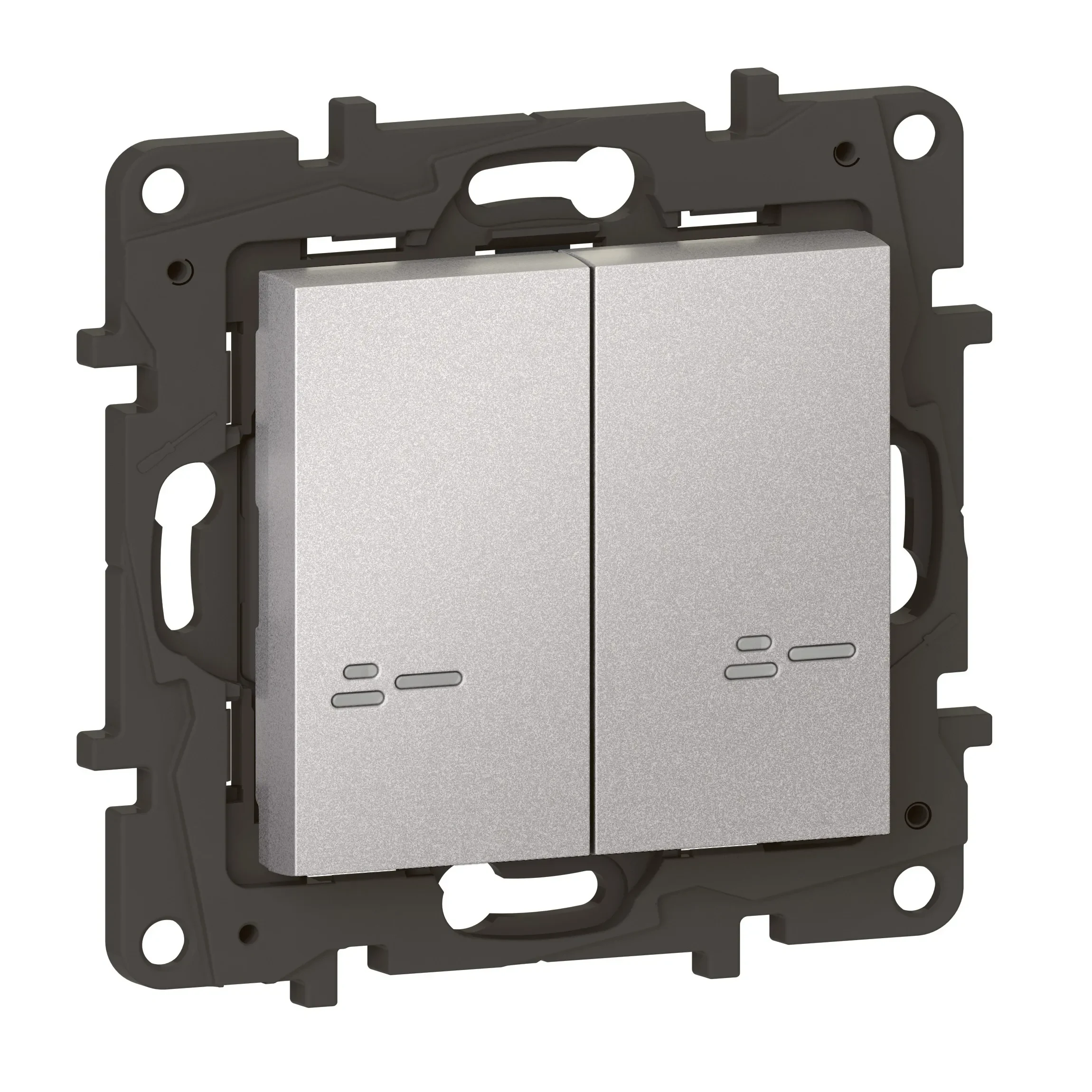Legrand Legrand 863708 Niloe Step with Netatmo Wandsender Licht 2-Fach Aluminium