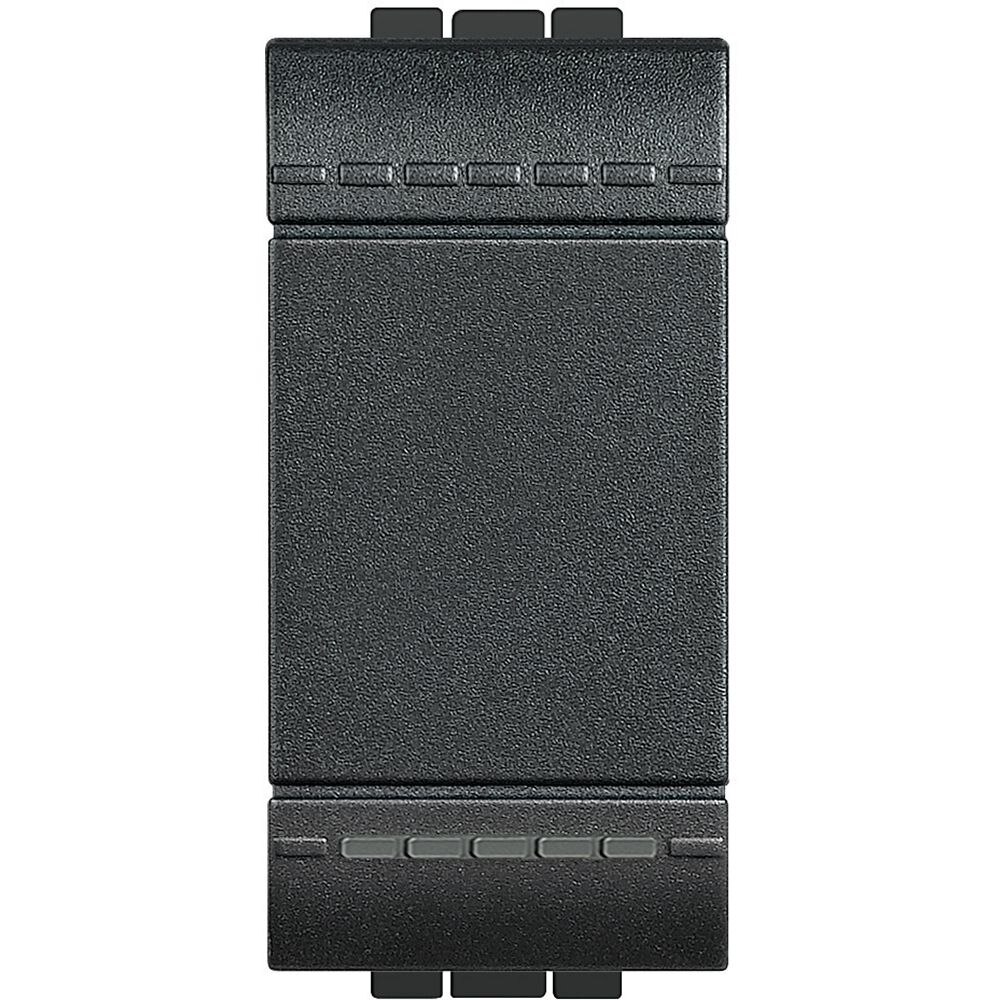 Legrand Bticino L4005N-EU Living Light Taster mit Schraubklemmen 1-modulig Anthrazit