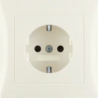 Berker SCHUKO-Steckdose weiß/gl mit Abdeckplatte 47228982