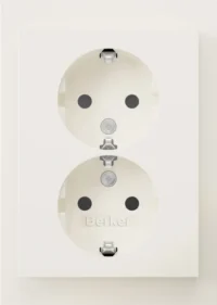 Berker Doppelsteckdose SCHUKO K.1 polarweiß glänz. 47597009