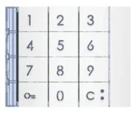 BTicino 353002 Frontblende Zehner- tastatur Allwhite