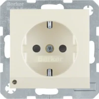 Berker SCHUKO-Steckdose weiß/gl LED-Orientierungsl. 41098982
