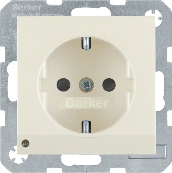Berker Berker SCHUKO-Steckdose weiß/gl LED-Orientierungsl. 41098982