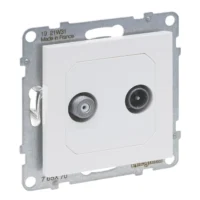 Legrand 765170 SEANO Einzeldose TV-SAT f 2 Kabel und HD-TV in der Farbe schwarz