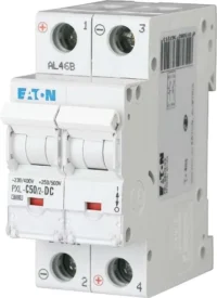Eaton (Installation) Leitungsschutzschalter 50A,2-polig, Steckklemme C, DC PXL-C50/2-DC