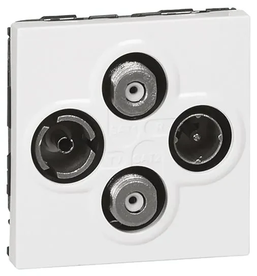 Legrand Legrand 078794 TV-R-SAT-SAT Anschlussdose 2-modulig Mosaic ultaweiß