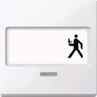 Merten Wippe Kontr.Fenster aws/gl mit Schriftfeld 434725