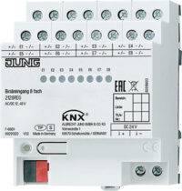 Jung KNX Binäreingang 8-fach Reiheneinbaugerät Gehäuse 4TE 2128 Reiheneinbaugerät