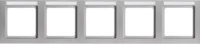 Berker Rahmen 5-fach waagerecht B.feld Q.3, aluminium samt 10256094