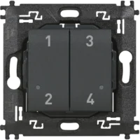 Bticino L4575CW Drahtloser Szenentaster 4-fach für LivingLight with Netatmo Anthr.