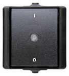 Kopp 540205004 proAQA-Ausschalter 2-polig Farbe:schwarz