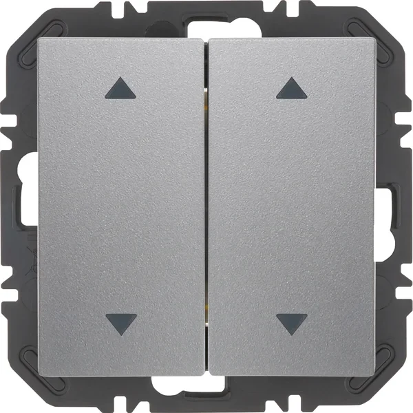 Berker Modul m Wippe 2-fach Aufdr B.x aluminium m 24128204