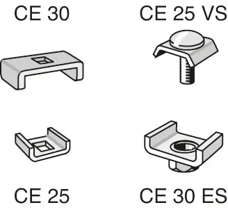 Legrand Cablofil CM558018 CE25 V2A Klemmstück Edelstahl