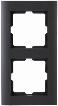 Kopp 402615080 ATHENIS UP-Feuchtraum 2-fach Abdeckrahmen IP44 Farbe:anthrazit