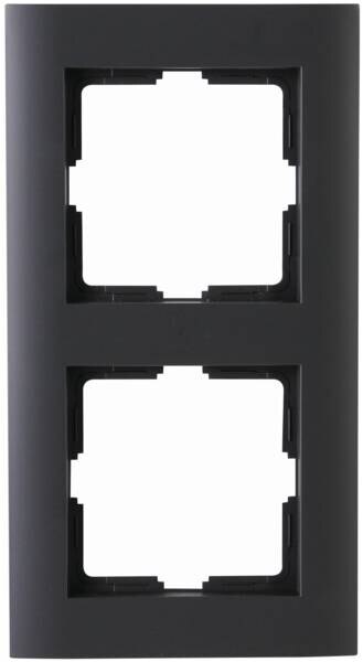Kopp Kopp 402615080 ATHENIS UP-Feuchtraum 2-fach Abdeckrahmen IP44 Farbe:anthrazit