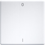 Eltako Wippe lasergraviert für 55x55mm reinweiß/glänz W-FT55-wg+IO