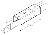 Van Geel SB651S Verbinder 4-Loch 41X41 V4A Edelstahl