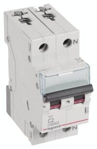 Legrand 404181 TX3 LS-Schalter C 2A 1-polig+N 10kA 230VAC 2TE